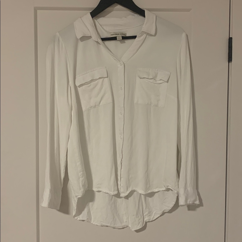 Alexander Jordan | White Button Down | Large - Classic Capsule Office Basic